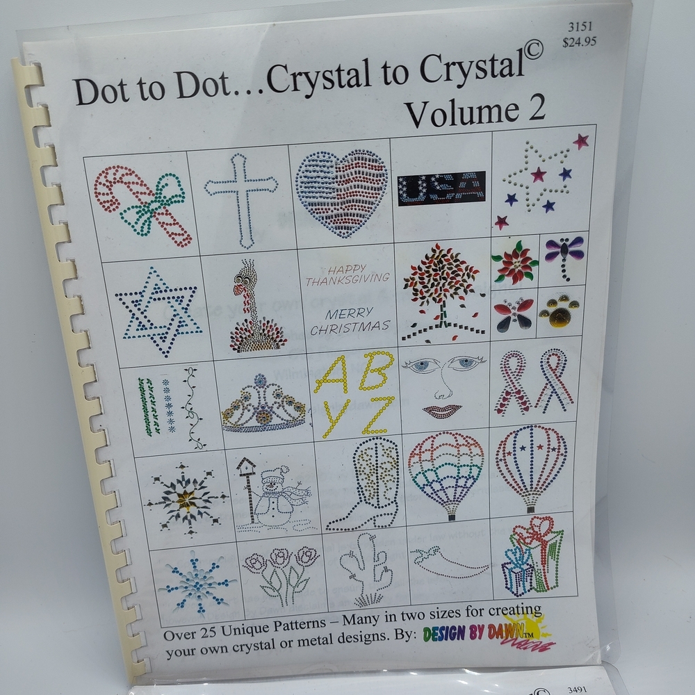 Dot to Dot Crystal to Crystal Pattern Books Vol 2 & 3 + Bonus - Picture 2 of 3